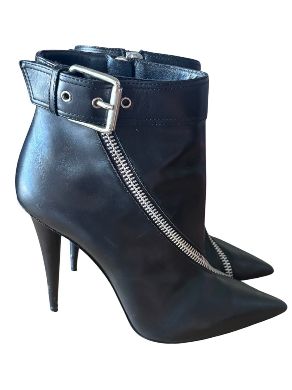 Giuseppe Zanotti Asymmetrical Zip Heeled Ankle Boot - Picture 7 of 9